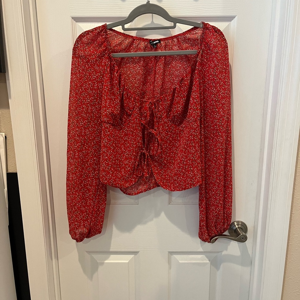 Fashion Nova Scarlet Floral Blouse